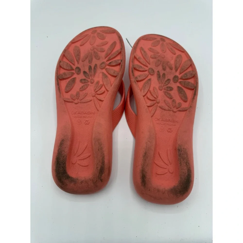 Okabashi Flip Flop Sandals Womens M Beach Summer Resort Cruise Vacation Pool